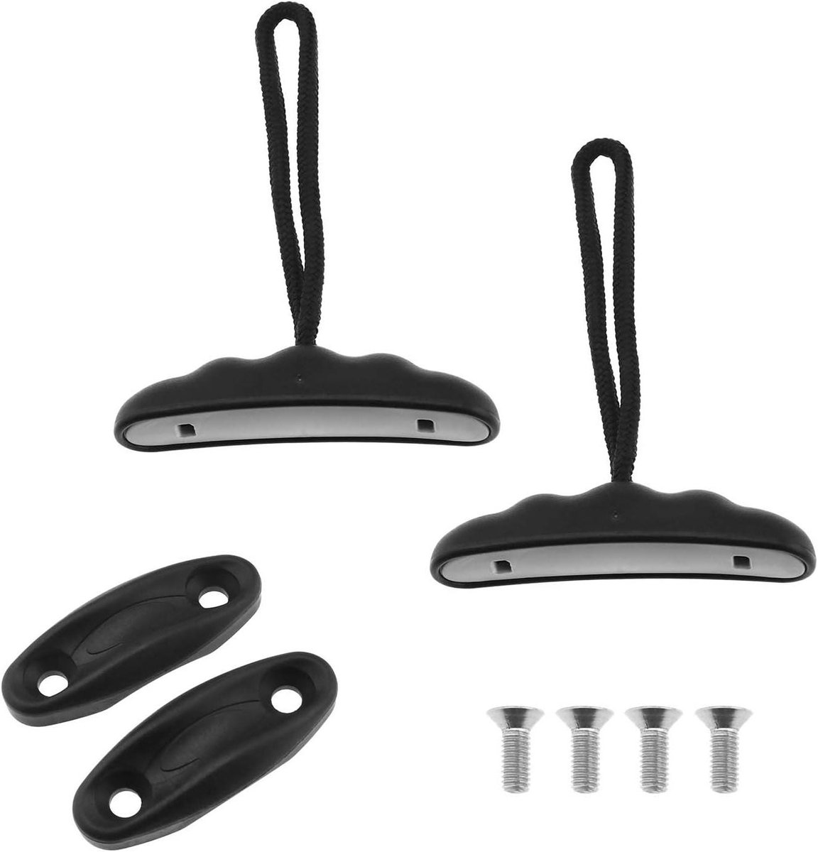 Allecto Plus - Kajak Kano Draaggrepen Set (2 Stuks) met Pad Ogen en Schroeven - Montage Kit voor Vervanging en Installatie van Handgrepen