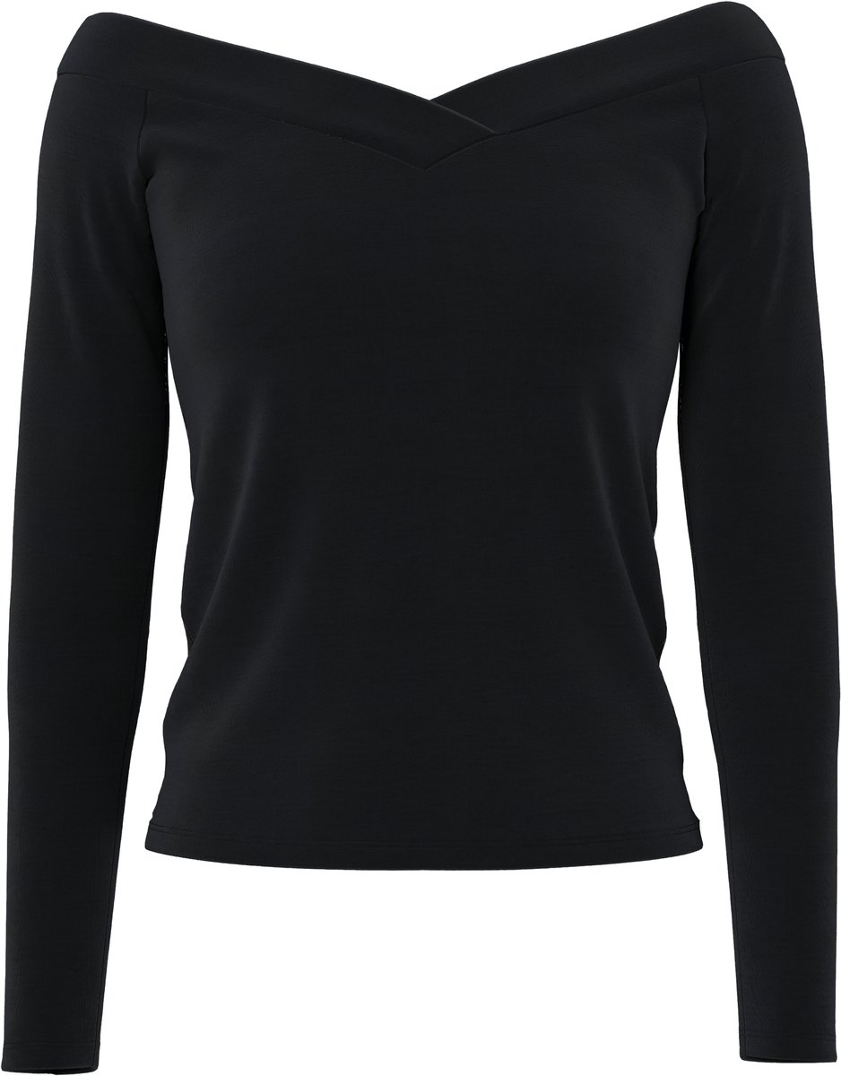 PIECES - PCMALIVA LS OFFS V-NECK TOP JRS NOOS BC - Dames - Blouses