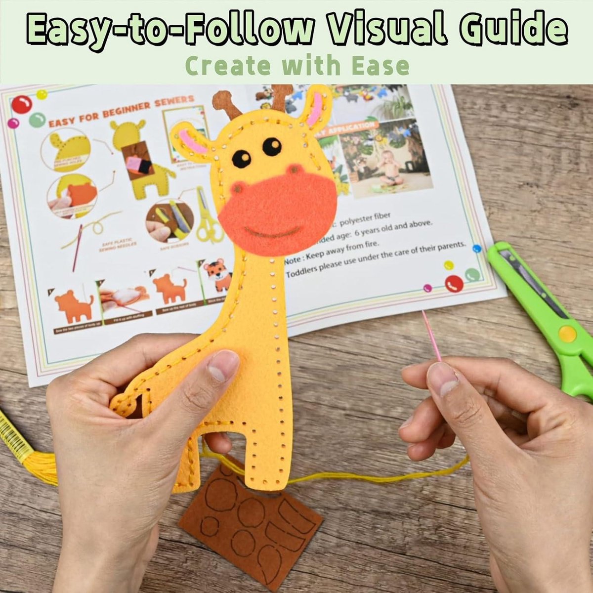 Jungle Dieren Voelde Naaiset Voor Kinderen Wilde Dieren Naaipakket Voor Beginner Jongen Meisjes Leuk Diy Sewi
