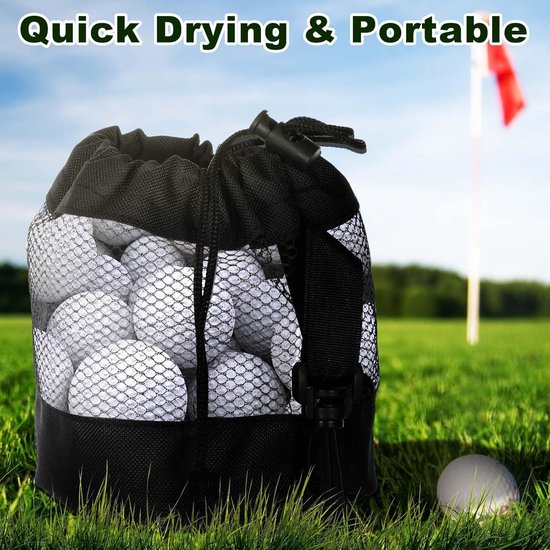Allecto Plus - Golfken Nylon Mesh Golfbaltas 2 stuks met Trekkoord voor Golfaccessoires — afbeelding 3