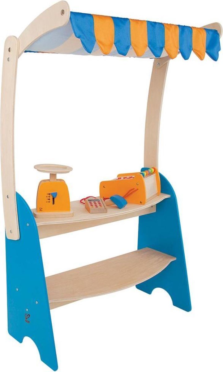| Hape houten winkelkraam Houten winkelmarktkraam groen | Winkeltjes & keukentjes