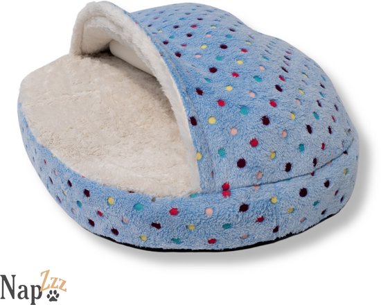 Napzzz Cuddle Cave Dotz - Blauw 80x60 cm