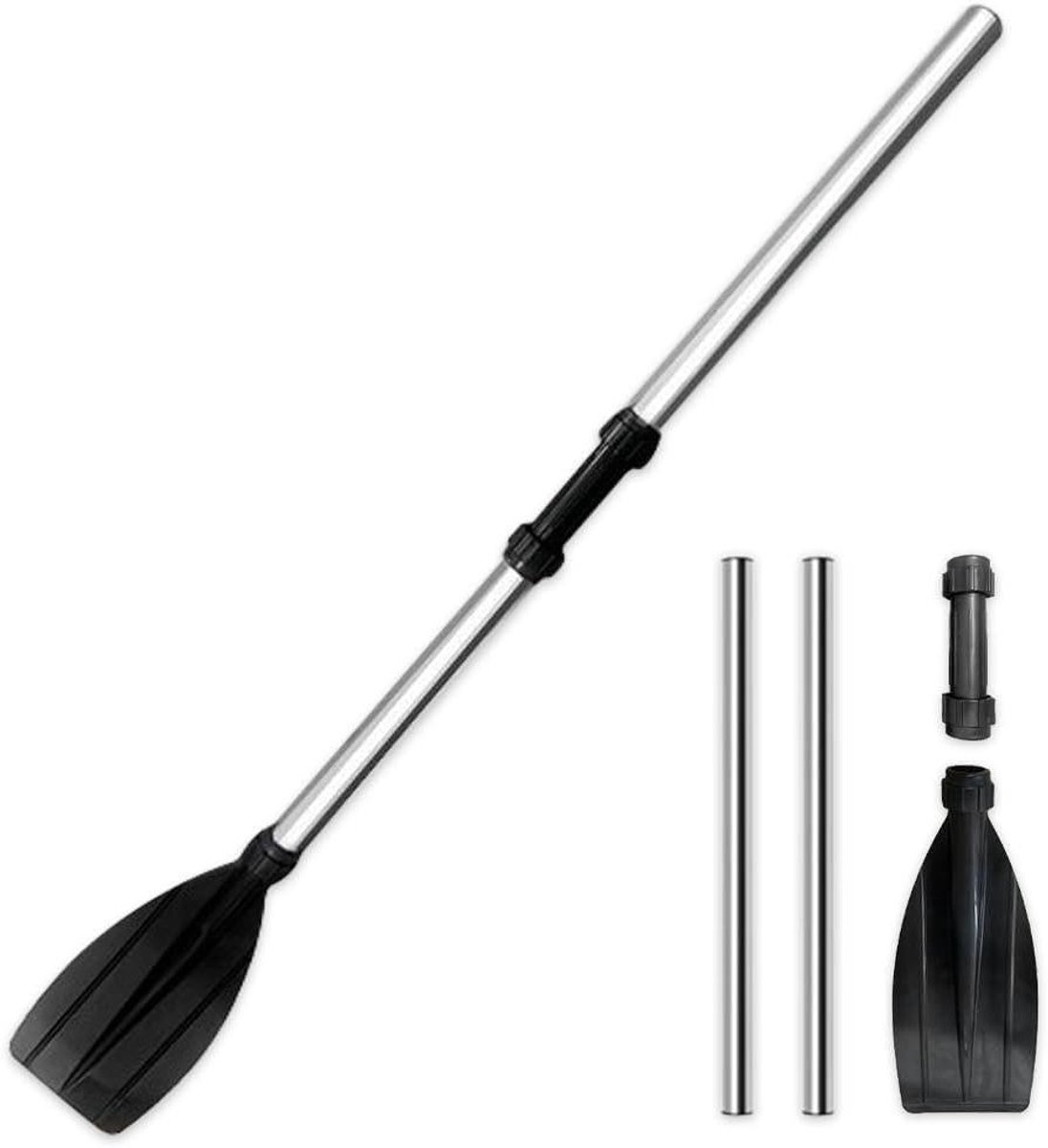 Allecto Plus - Voor Boot Paddle 120cm, Aluminium PVC Opblaasbare Kano Peddel met Accessoires