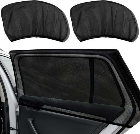 Set van 2 Zonneparasols voor Auto - Geschikt voor Achterruiten - Netmateriaal - 2 Stuks