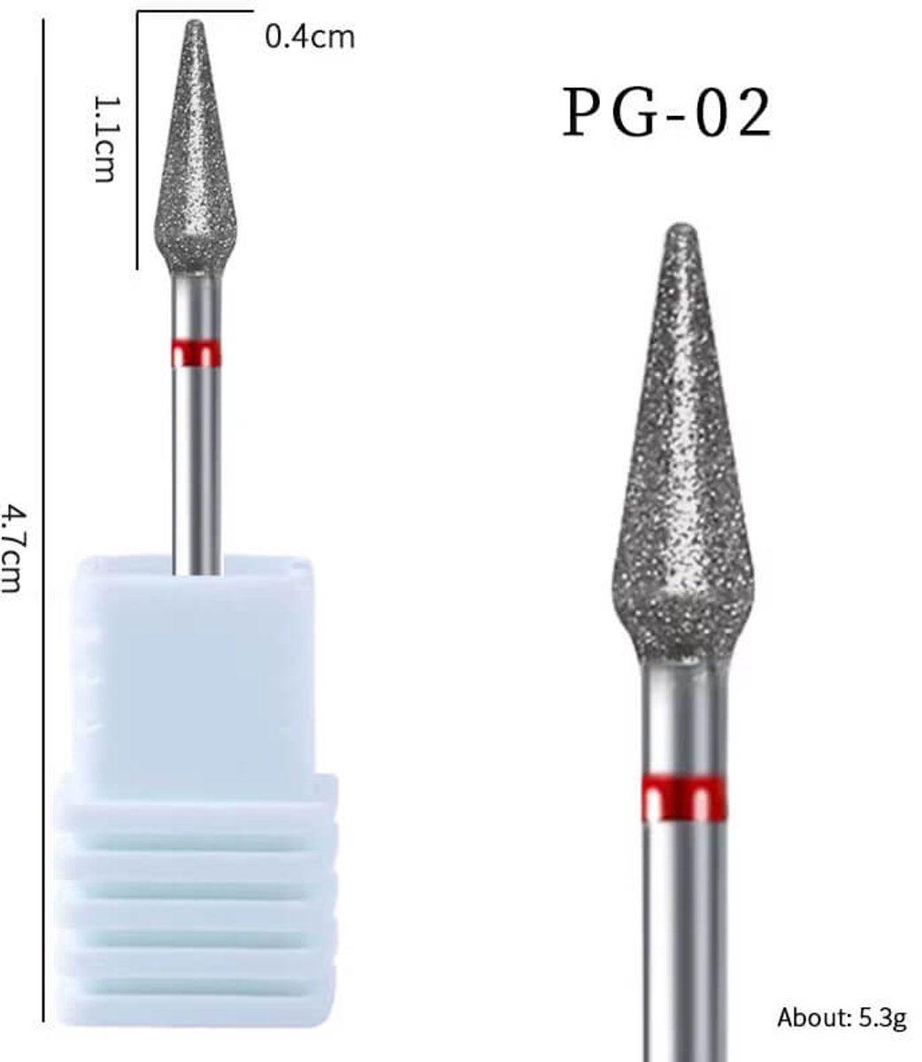 Kegelvormige Diamant Frees 1,1cm x 0,4cm Fijn