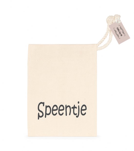 Organizer - Speentje - Gifts by M - Speenzakje - Luiertas - Opbergzakje - Hygiënisch - Baby - Trekkoord - Katoen - Naturel - Kraamcadeau van Gifts by M — afbeelding 5