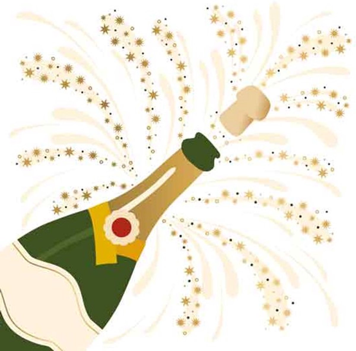 Wenskaart XL - wenskaart - Champagne - felicitatie - geslaagd - getrouwd - pensioen - jarig - hartelijk gefeliciteerd