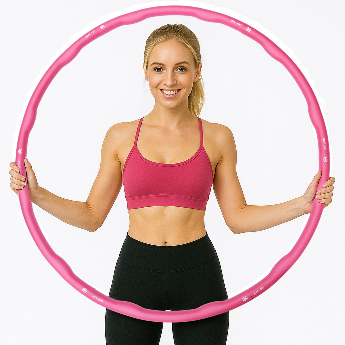 Weight Hoop Original - Fitness Hoelahoep - 1.5 kg - Ø 100 cm - Roze