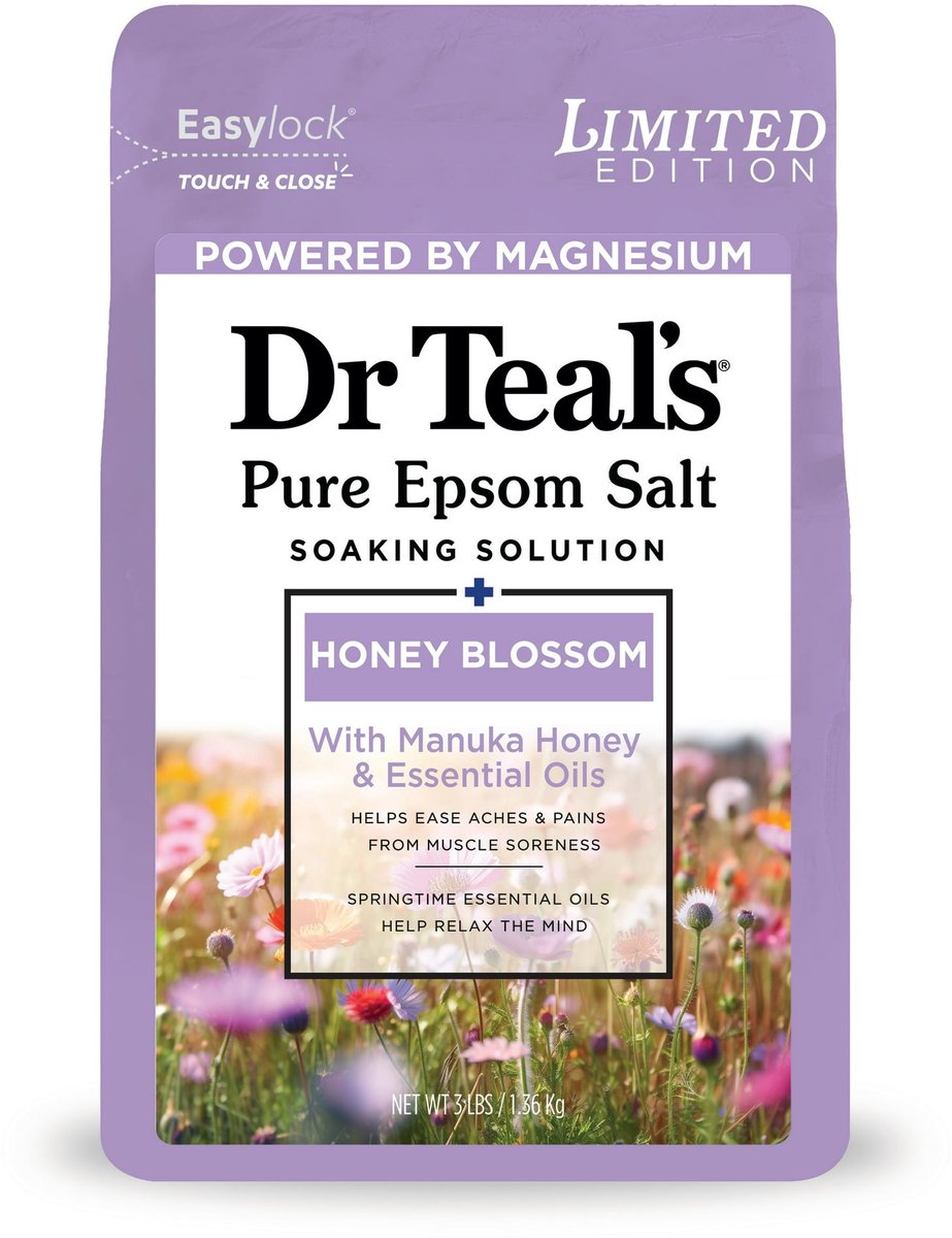 Dr Teal's Honey Blossom Epsom Salt Magnesium Soak with Honey & Essential Oils