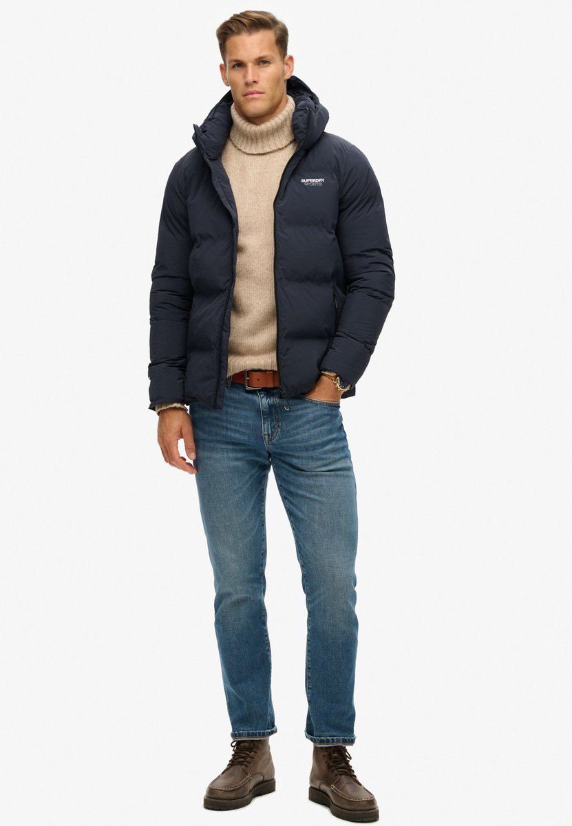 Superdry Superdry Puffer Jas Mannen Blauw