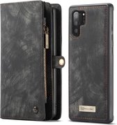 CASEME Samsung Galaxy Note 10 Plus Vintage Portemonnee Hoesje - Zwart