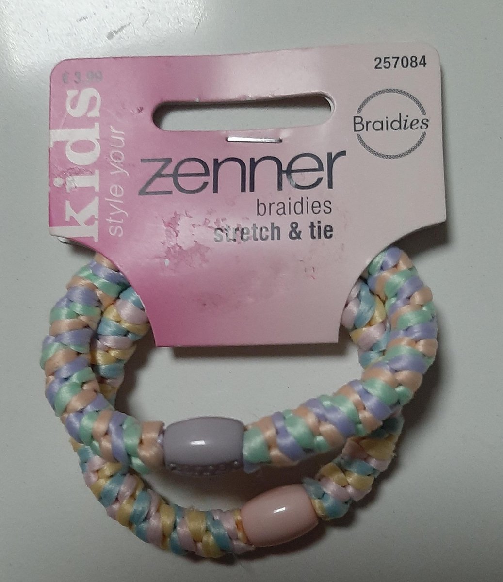 Zenner braidies Kids - stretch and tie - armband en haarelastiek - zomer kleuren