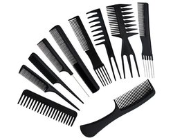Professioneel Kapperskam | Kammenset | Kappersbenodigdheden | Hittebestendige kam | Styling kam | Kam set | haarstyling | uitdunkam | scheiding kam | kam voor krullen | antistatische kam l 10- delig