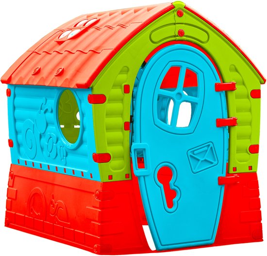speelhuisje, speelhuisje voor buiten,speelhuis buiten – Kinderspeelhuis UV-bestendig – 90x95x110 cm – Duurzaam Kunststof – Vanaf 2 Jaar – Sfree