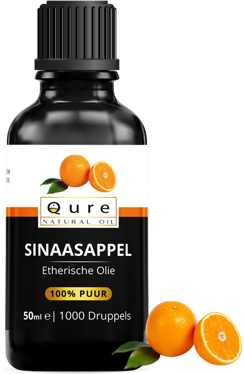 Sinaasappelolie 50ml | 100% Puur & Onbewerkt | Etherische Zoete Sinasappel Geurolie | Voor Huid, Haar en Aromatherapie