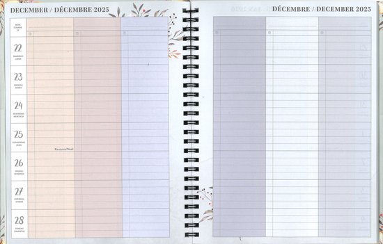 Agenda Semainier Notaplan - 9x16 Cm - Noir - Janvier à