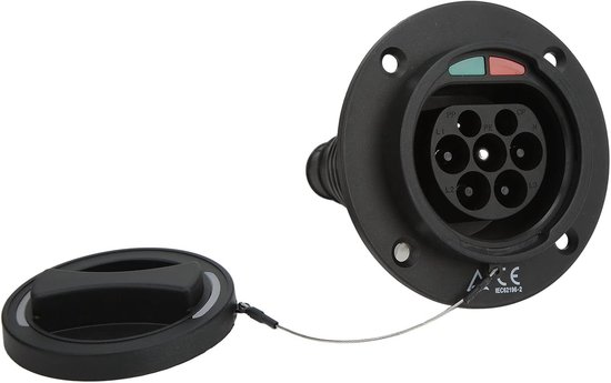 Laadkabel voor elektrische voertuigen | 5m | 11kW | Type 2 | Zwart