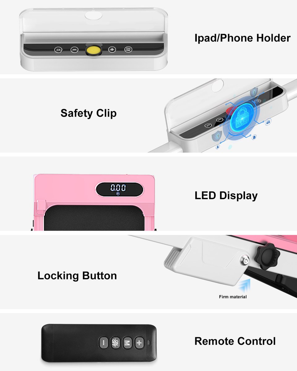 Loopband Inklapbaar Elektrisch met Helling en LCD-display - - afbeelding 3