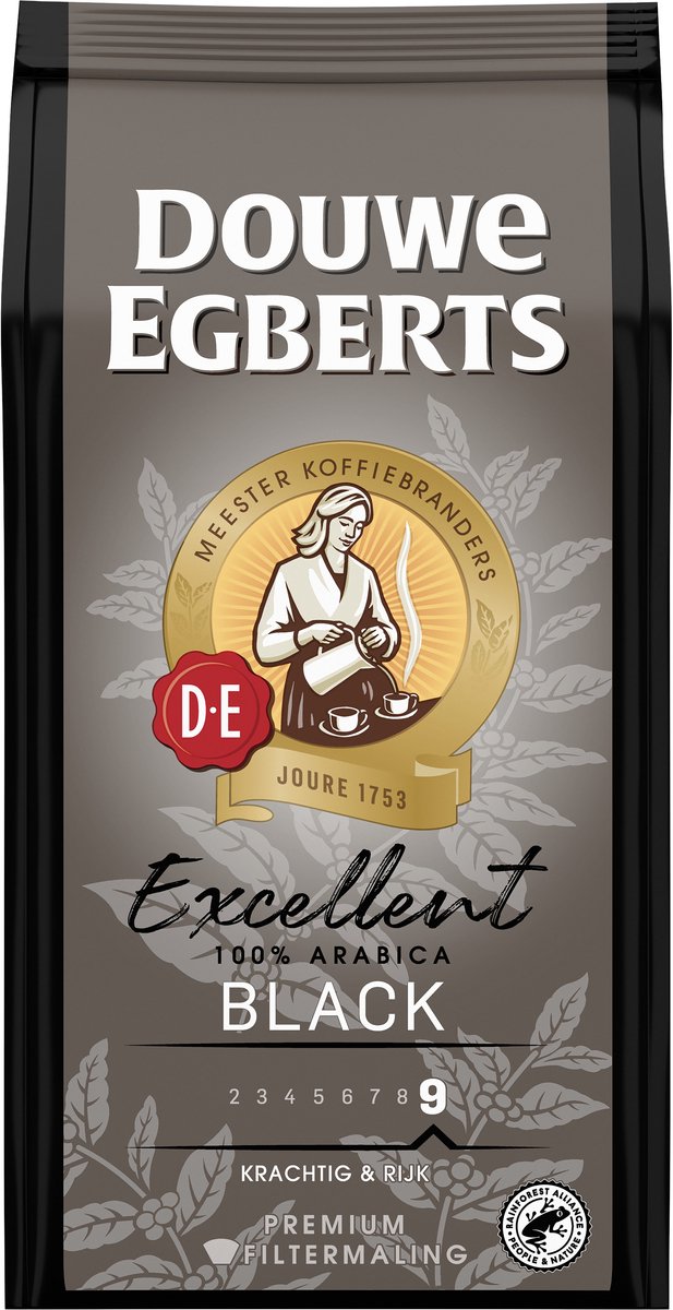 Douwe Egberts Excellent Black Filterkoffie - 4 x 250 gram thumbnail 2
