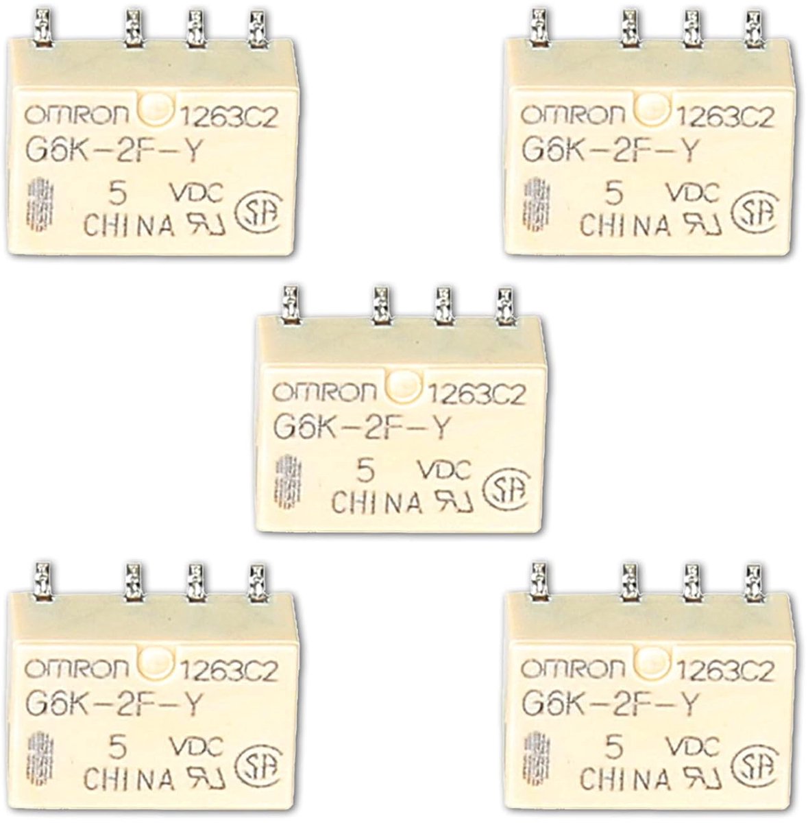 Signal Relay 5pcs DC 5V SMD G6K-2F-Y-5VDC - Omron - Elektronische Componenten