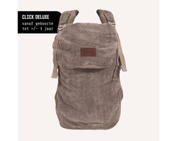 ByKay Draagzak Click Carrier Deluxe PRO - Luxe Draagzak Draagzak Baby vanaf broekmaat 62/68 tot +/- 3jaar - Maximale Ondersteuning, Comfort & Ergonomie - Click & Go - voor Buik, Heup en Rug - Rib Dark Oat