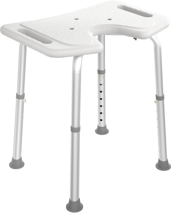 Medische douchekruk – verstelbaar – lichtgewicht – antislip – wit