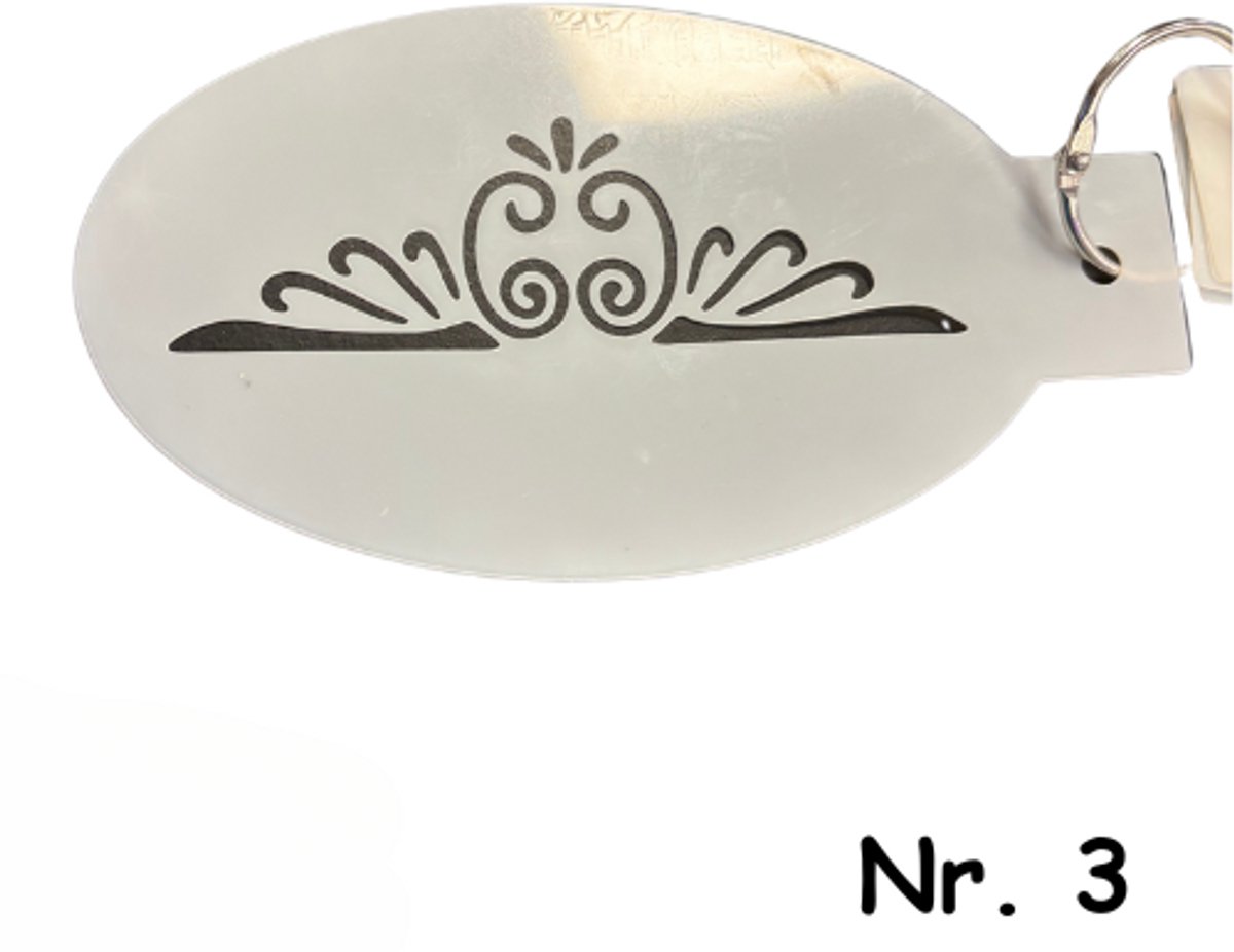 Schminksjabloon - kroon prinses (nr. 3) - 12cm