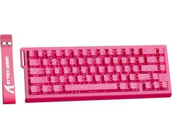 ATTACK SHARK X68HE - Magnetic Switch Wired Gaming Toetsenbord - 66keys - RGB - Side Printed PBT Keycaps - Decorative Lanyard - 8Khz - 0.01mmRT - 0.125ms - Rose Contour Line