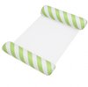 Zwemband met groene en witte strepen, met opblaasbare zijkanten.