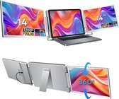 Virello® Draagbare Flip Monitor 14" Full HD - USB-C & HDMI - Inclusief Beschermhoes - Voor Laptop, MacBook, PS5, Nintendo Switch - Grijs - 2 jaar garantie