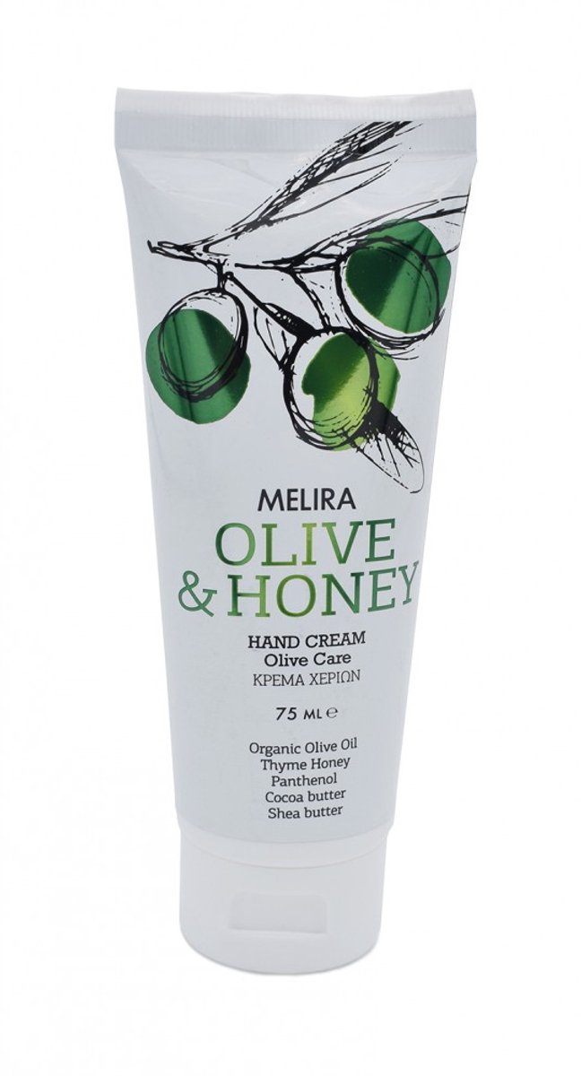 Melira Olive & Honey - Handcrème - Met Biologische Olijfolie, Tijmhoning, Panthenol, Cacaoboter & Shea boter