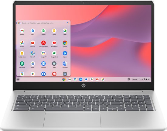 HP Chromebook 15a-nb0240nd Intel® Core™ i3 i3-N305 39,6 cm (15.6") Full HD 8 GB LPDDR5-SDRAM 128 GB UFS Wi-Fi 6E (802.11ax) ChromeOS Zilver