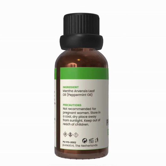 Pepermuntolie 60 ml, muntolie etherische olie, 100% zuivere, natuurlijke, koudgeperste pepermuntolie voor haarverzorging, massage, huidverzorging, fris en