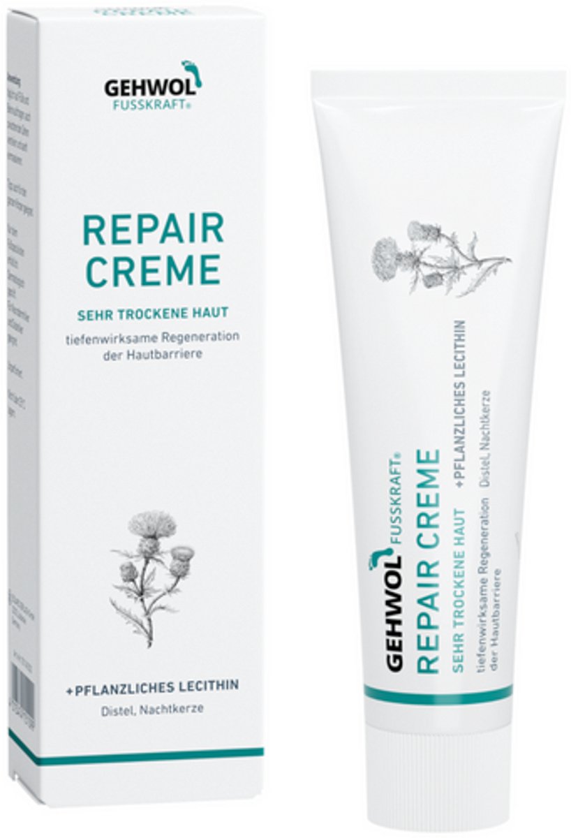 Gehwol Fusskraft Repair Creme 125 ml : Herstellende crème voor zeer droge en beschadigde huid