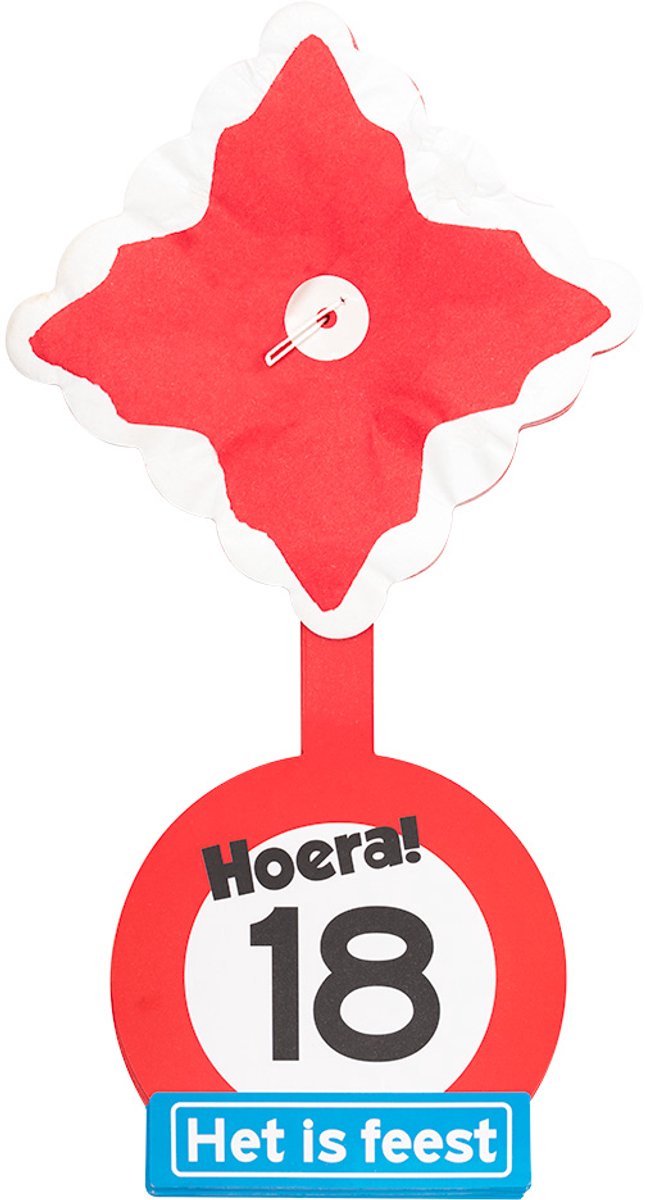 Slinger | Hoera! 18 Het is feest | rood | 4 meter lang | rond