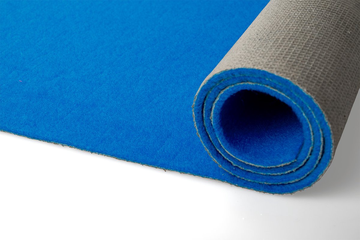 GJ Floors - zeeblauwe indoor/outdoor loper | Dallas - Breedte: 1 / 2 meter - Dikte: 5 mm - Geschikt voor: Indoor / Outdoor