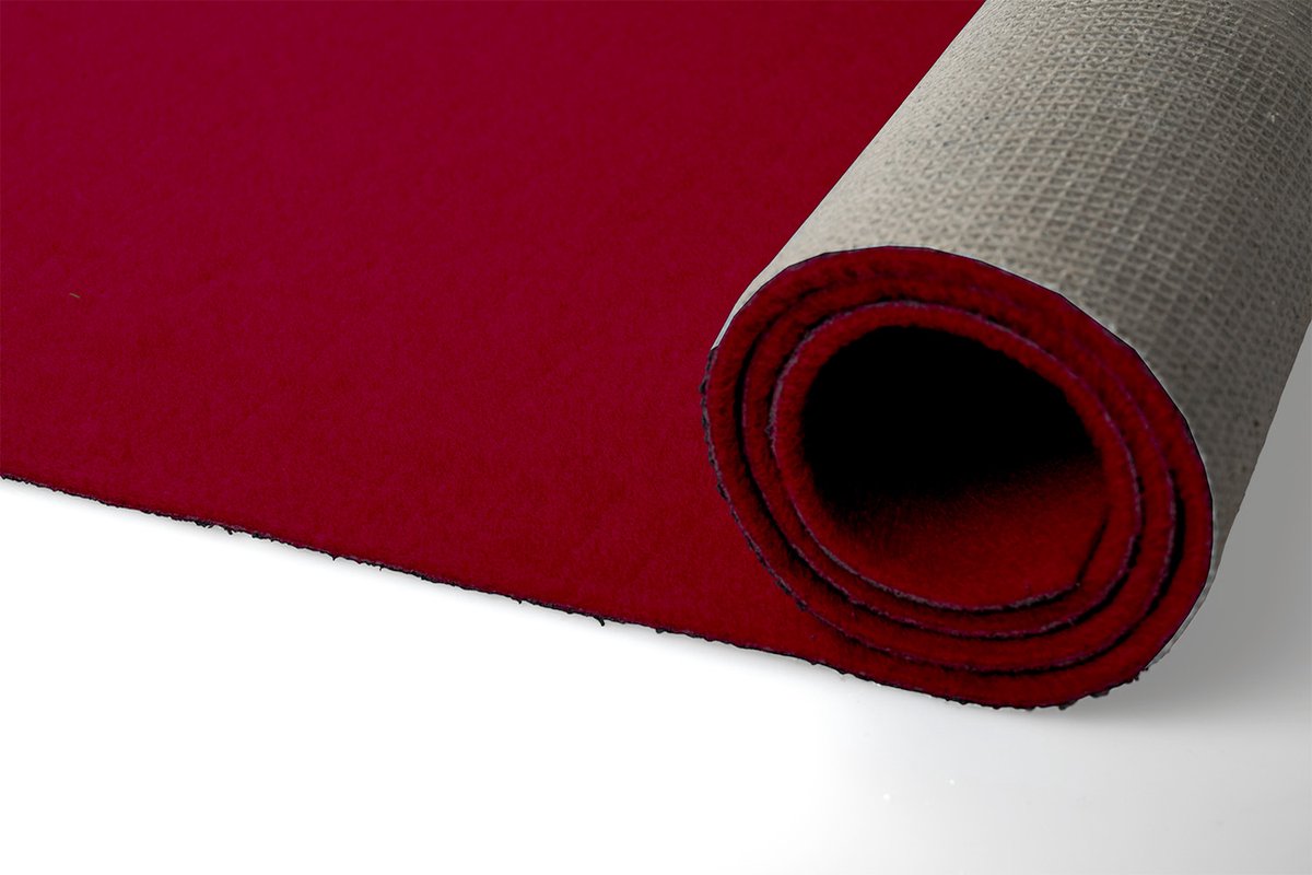 GJ Floors - bordeauxrode indoor/outdoor loper | Dallas - Breedte: 1 / 2 meter - Dikte: 5 mm - Geschikt voor: Indoor / Outdoor