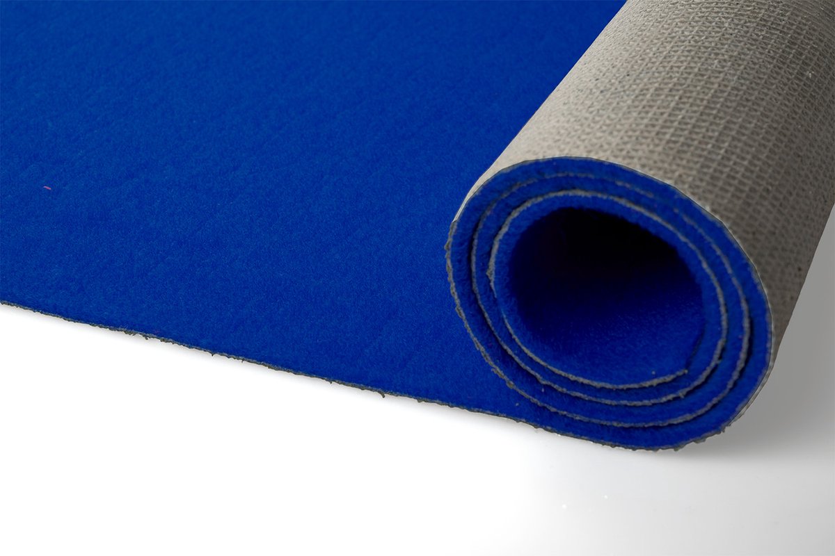 GJ Floors - blauwe indoor/outdoor loper | Dallas - Breedte: 1 / 2 meter - Dikte: 5 mm - Geschikt voor: Indoor / Outdoor