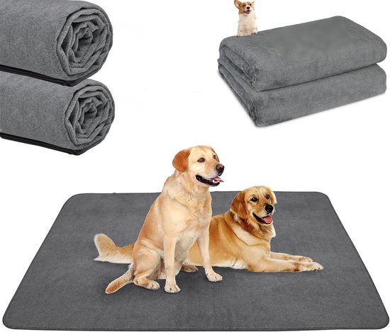 Wasbare urinemat voor huisdieren, 2 stuks, herbruikbare puppyonderleggers, mat voor honden, snel absorberend, puppypads voor honden, katten, cavia's, 90 x 182 cm Wasbare urinemat voor huisdieren, 2 stuks, herbruikbare puppyonderleggers, mat voor honden, snel absorberend, puppypads voor honden, katten, cavia's, 90 x 182 cm