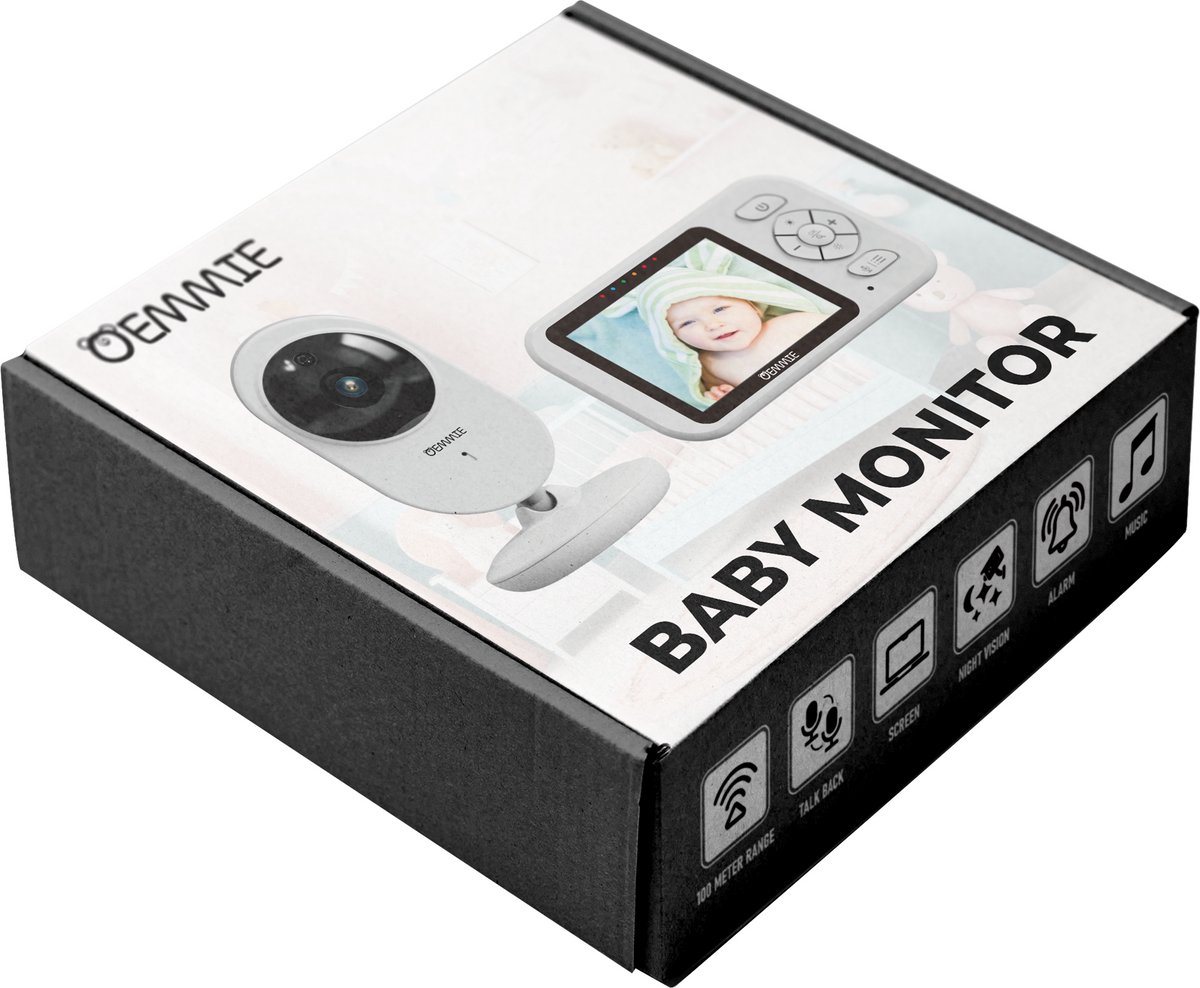 Oemmie Babyfoon - Babyfoon Met Camera - Baby Monitor - Draadloos - Nachtzicht - Praatfunctie - Tempratuurweergave - Wit — cadeau in Cadeau-ideeën - foto 8