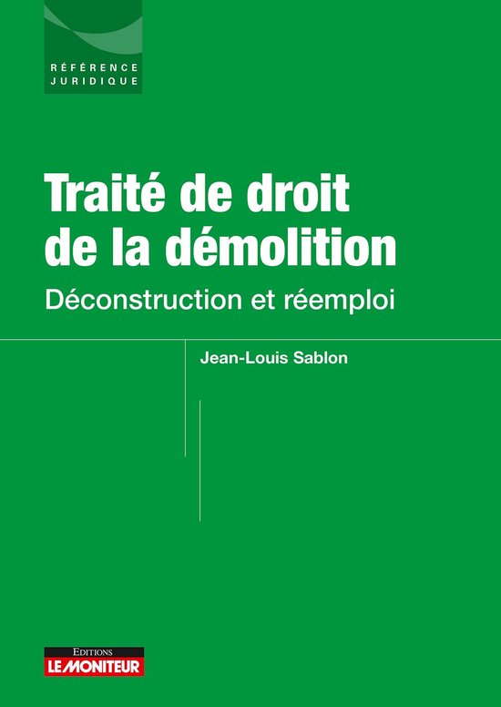 Traité de droit de la démolition - cover