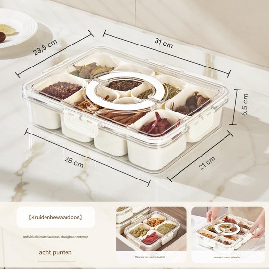Serveerbord, glazen borden, snackborden met vakken