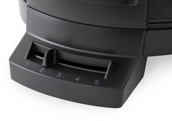 FRITEL Wafelijzer - HW 1225 - Wafelmaker PFAS vrij - Wafelmachine voor Hartjeswafels - Hartjeswafelijzer - 5 Hartjeswafels - Wafelbakijzer met Vaste Bakplaten - Zwart - 1200W van Fritel — afbeelding 3