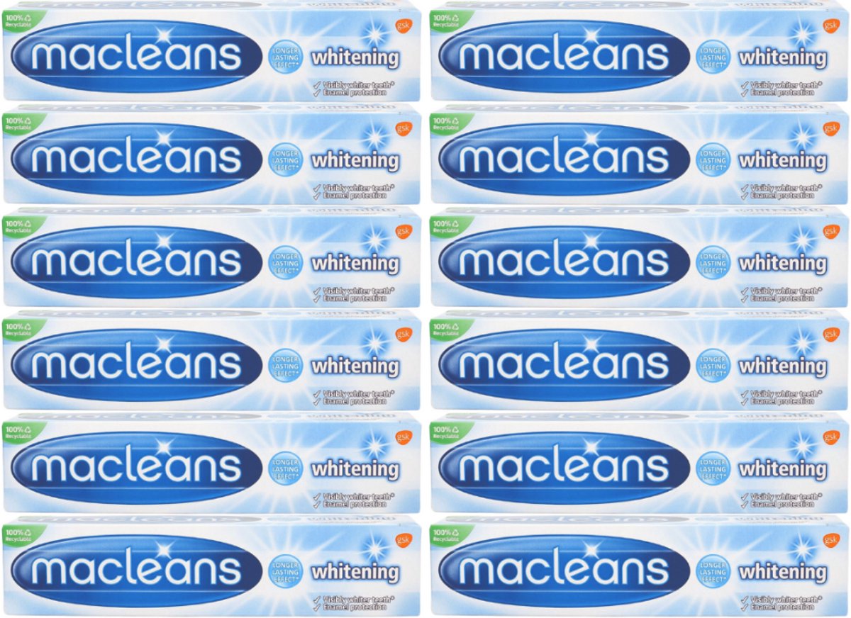Macleans Tandpasta – Whitening – Voordeelverpakking 100 ml (12 stuks)