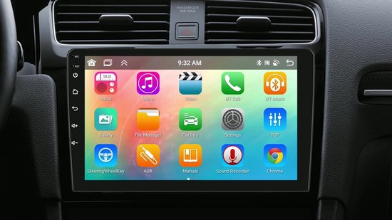 Boscer Autoradio - Geschikt voor Volkswagen, Skoda & Seat - Android 15 - 6+128GB - Apple Carplay & Android Auto - 7 Inch IPS HD Touchscreen - Bluetooth, USB, USB-C, Wifi & MP5 - Navigatiesysteem - Achteruitrijcamera & Microfoon