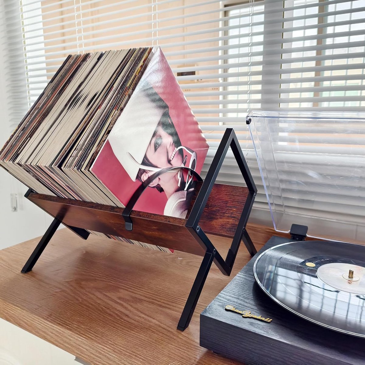 LP Opbergsysteem - cd/dvd-opbergsystemen - cd rek - lp kast - Vinyl Houder - Metaal - Vinyl Opberg Systeem – LP Kast - Platenrek – LP Rek – Platenhouder - Vinyl Rek - Voor LP's, Boeken - Tijdschriften