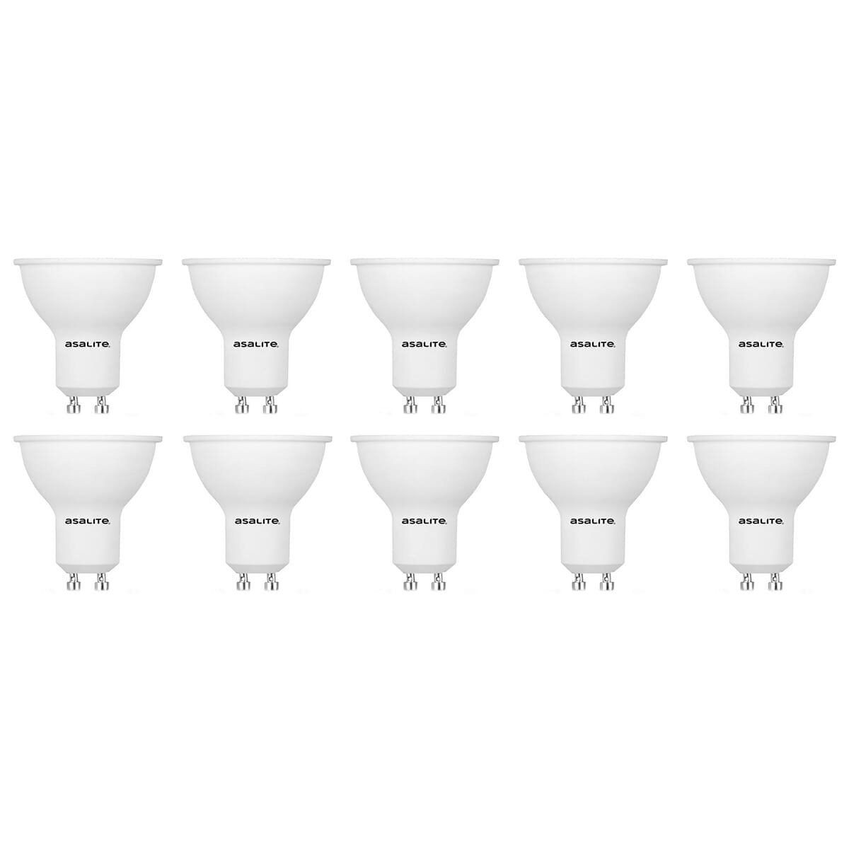 Asalite LED Lamp Spot GU10 Fitting - 7W = 50W - 600 Lumen - 6500K Koud Wit Daglicht - Niet Dimbaar - 220-240V - Ø50mm - GU10 LED Spotlamp - 10 stuks