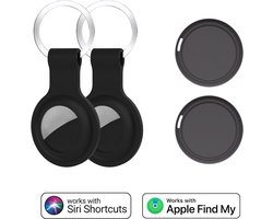 2 Tags - GPS Trackers Zwart – Bluetooth Keyfinder Geschikt voor Apple iPhone – GPS tracker Zonder Abonnement - Werkt met Find My – WiseQ