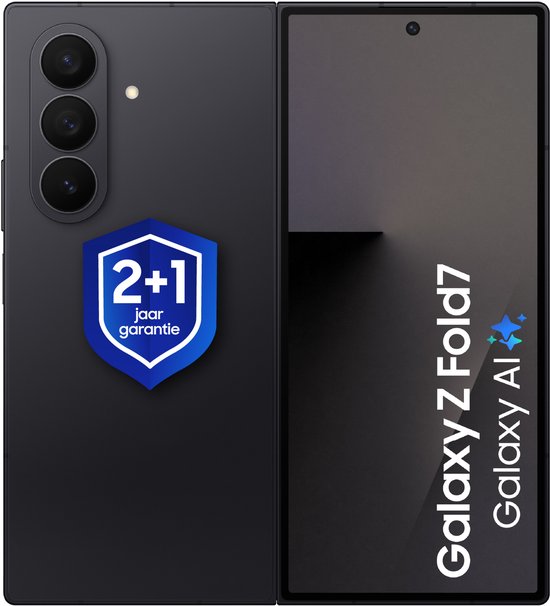 Samsung Galaxy Z Fold7 5G 256GB smartphone dun licht 8” groot scherm AI camera Snapdragon 8 Gen 4 Jet Black