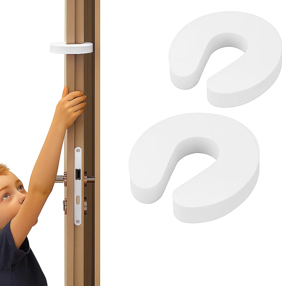 UISEBRT Deurbeveiliging uitschuifbaar 0-150cm, trapbeveiliging voor baby's en huisdieren, kinderbeveiliging voor binnen- en buitengebruik, wit
